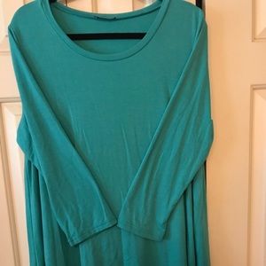 Teal tunic piko style